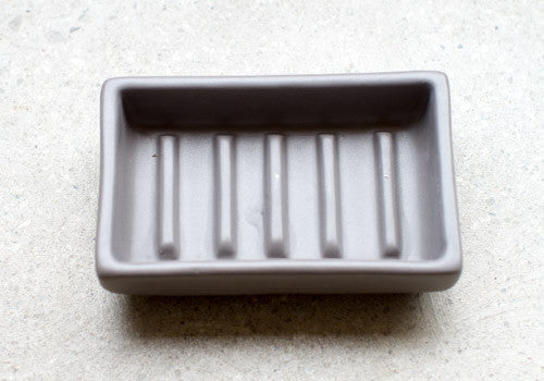 Luna Ceramic Soap Dish Matte Grey